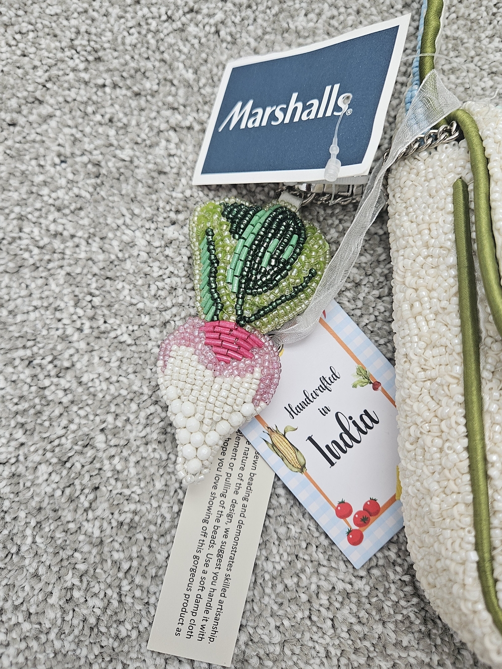 Marshalls Radish Beaded Bag - Picture 8 of 8